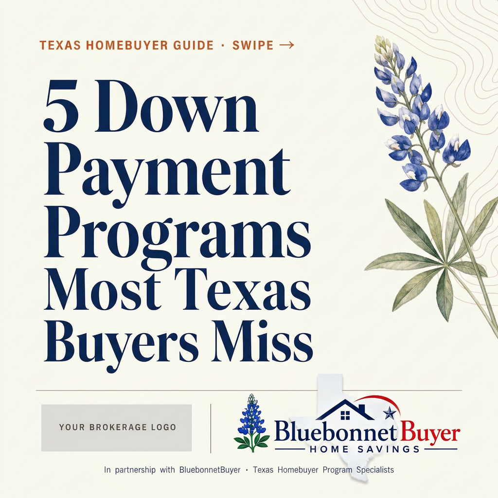 5 Down Payment Programs Most Texas Buyers Miss - co-branded template preview