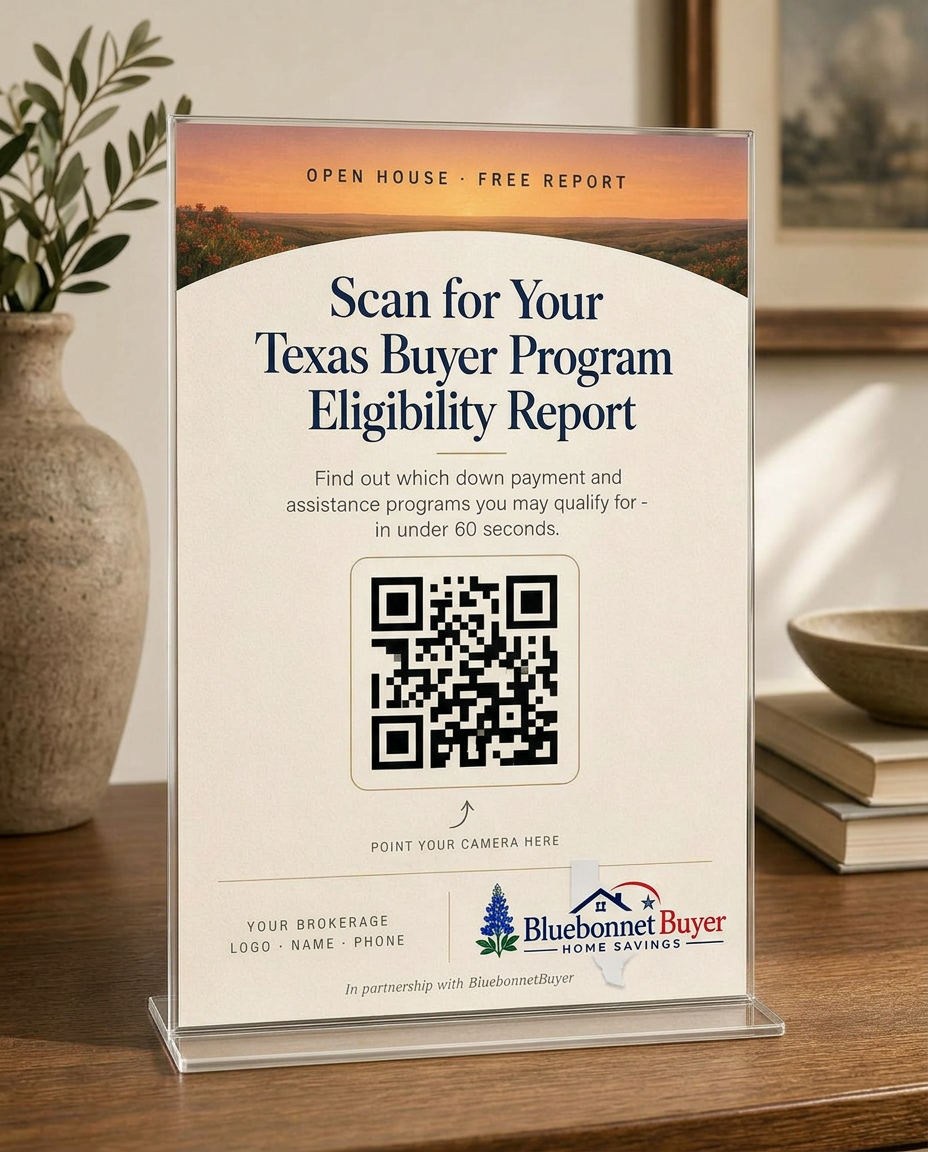 Open House Program Report sign - co-branded template preview